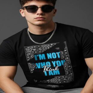 Black Regular Fit Printed T-shirt