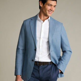 Linen Cotton Jacket – Light Blue